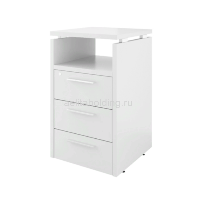 Тумба ДБ43 Дублин приставная 3 ящика с полкой и замком 450х450х750(ДБ12_1+ДБ17_2+ДБ14)